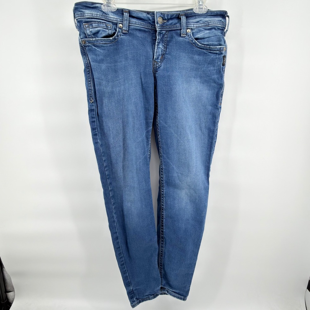 Silver Jeans Co. Suki Skinny Jeans Womens 32 Blue Mid Wash Stretch L93023SSX492